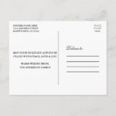 Waterverf  Prettige feestdagen Briefkaart (Achterkant)