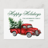 Waterverf  Prettige feestdagen Briefkaart (Voorkant)