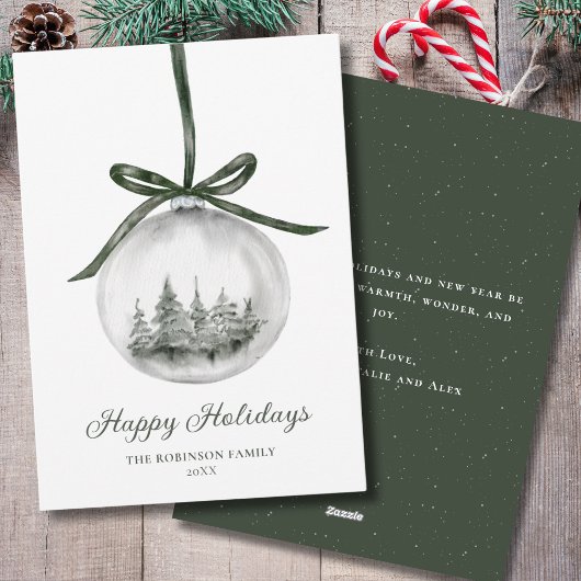 Waterverf Prettige feestdagen Feestdagenkaart