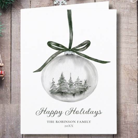 Waterverf Prettige feestdagen Kaart