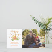 Waterverf Prettige feestdagen kerst Feestdagenkaart (Staand voorkant)