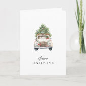 Waterverf Prettige feestdagen kerstboom Kaart (Voorkant)