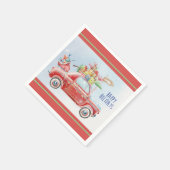 Waterverf Prettige feestdagen | Kerstmis Servet (Hoek)