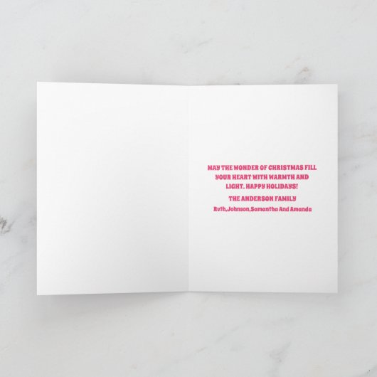 Waterverf Prettige feestdagen roze kerstboom (Binnen)