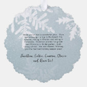 Waterverf Prettige feestdagen Sneeuwvlokken Ornament Kaart (Achterkant)