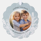 Waterverf Prettige feestdagen Sneeuwvlokken Ornament Kaart (Voorkant)