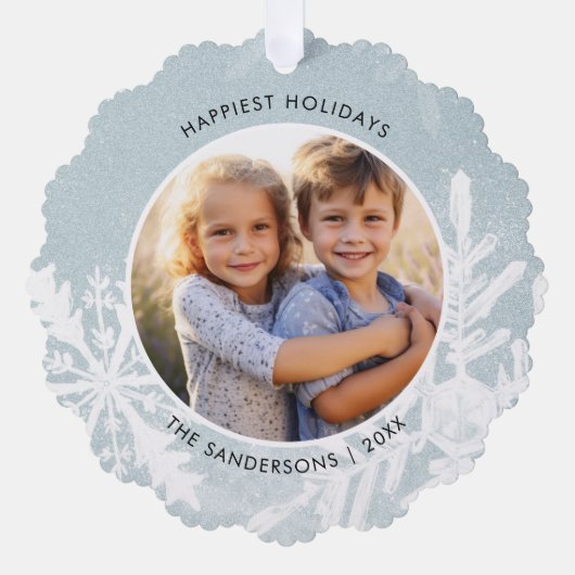 Waterverf Prettige feestdagen Sneeuwvlokken Ornament Kaart (Voorkant)