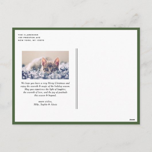 Waterverf Prettige feestdagen Sneeuwwitje Pinecone (Achterkant)