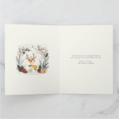 Waterverf Prettige feestdagen Winter Woodland Kaart (Binnen)