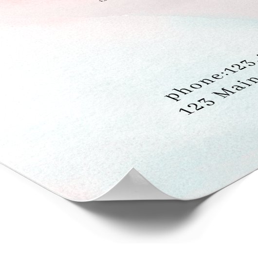 Waterverf Pricelist Poster (Hoek)