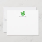 Waterverf Prickly Pear Cactus Personalized Notitiekaartje (Voorkant)