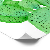 Waterverf Prickly Pear Cactus Poster (Hoek)