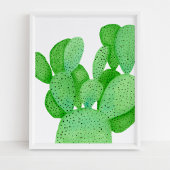 Waterverf Prickly Pear Cactus Poster
