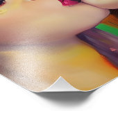 Waterverf Pride Twee vrouwen delen een kus Foto Afdruk (Hoek)