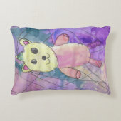 Waterverf Princess Beer Nursery Decor Accent Kussen (Voorkant)