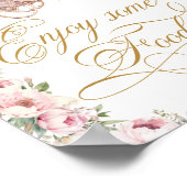 Waterverf Princess Carriage Floral Birthday Food Poster (Hoek)