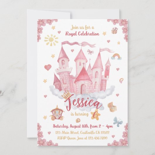 Waterverf Princess Castle Kaart (Voorkant)