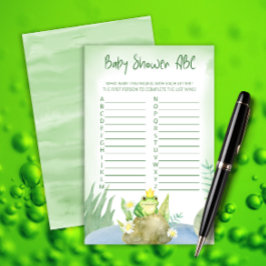 Waterverf Princess Frog Baby shower ABC spel