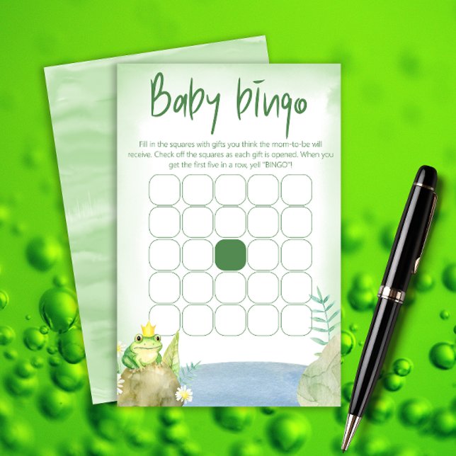 Waterverf Princess Frog Baby shower bingogame (Creator heeft geüpload)