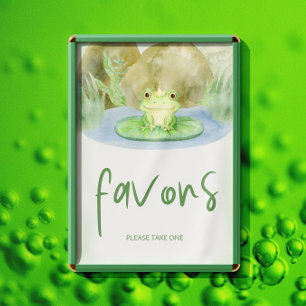 Waterverf Princess Frog Baby shower Favorieten Poster