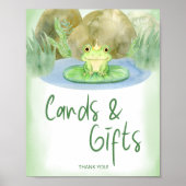 Waterverf Princess Frog Baby shower kaarten & gesc Poster (Voorkant)