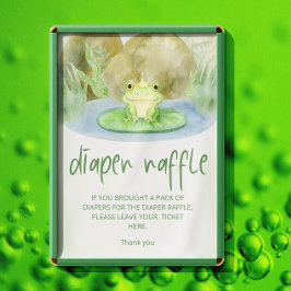 Waterverf Princess Frog Baby shower luier loterij Poster