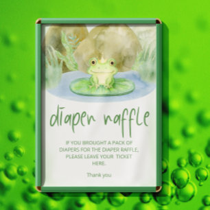 Waterverf Princess Frog Baby shower luier loterij Poster