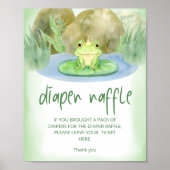 Waterverf Princess Frog Baby shower luier loterij Poster (Voorkant)