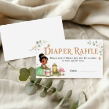 Waterverf Prinses Baby Shower Luier Raffle Vink