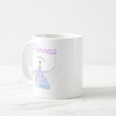 waterverf prinses paarse koffie mok (Voorkant links)