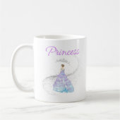 waterverf prinses paarse koffie mok (Links)