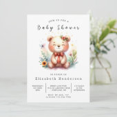 Waterverf Printable Beer Baby shower Kaart (Staand voorkant)