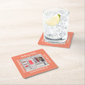 Waterverf Professional Organisator Modern Square Kartonnen Onderzetters (Insitu)