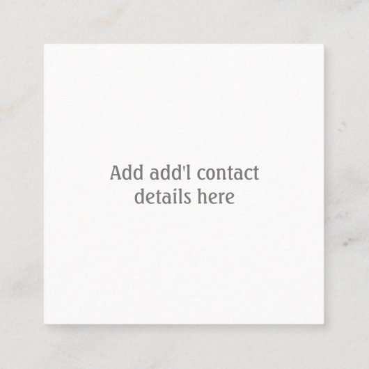 Waterverf Professional Organizer Modern Vierkante Visitekaartje (Achterkant)