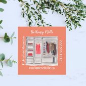 Waterverf Professional Organizer Modern Vierkante Visitekaartje