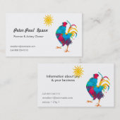 Waterverf professionele kleurrijke roostervogels visitekaartje (Voorkant / Achterkant)