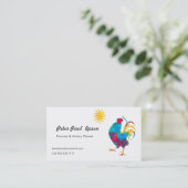 Waterverf professionele kleurrijke roostervogels visitekaartje (Staand voorkant)