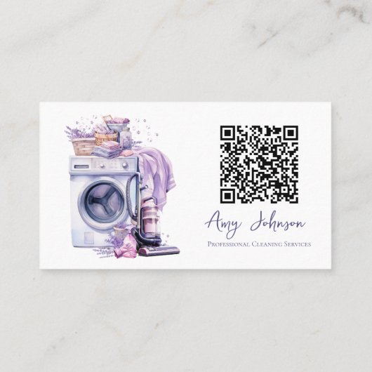 Waterverf Professionele reiniging Visitekaartje (Achterkant)