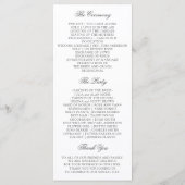 Waterverf programma Floral Wedding Programmakaart (Achterkant)