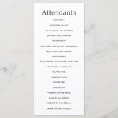 Waterverf programma Floral Wedding Programmakaart (Achterkant)
