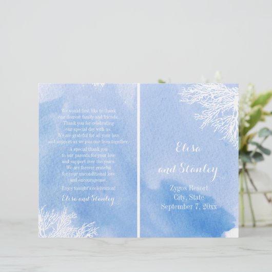 Waterverf programma voor het huwelijk van het kora (Staand voorkant)