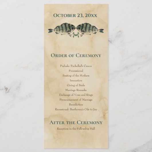  Waterverf - programma voor het uitzenden van vis Programmakaart (Achterkant)