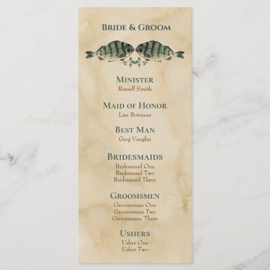  Waterverf - programma voor het uitzenden van vis Programmakaart (Voorkant)