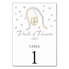 Waterverf Prosecco - tafelnummer bruiloft