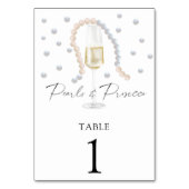 Waterverf Prosecco - trouwtafel nummer Kaart (Achterkant)