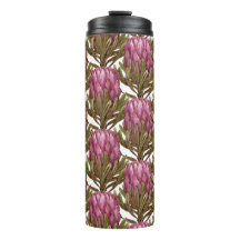 Waterverf Protea Bloem Plant Thermische Tumbler
