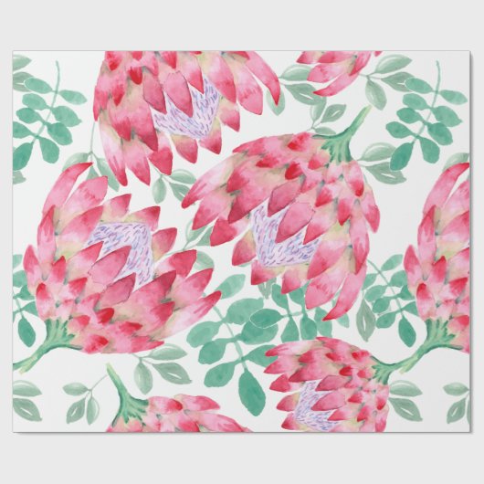 Waterverf Protea Cadeaupapier (Vlak)