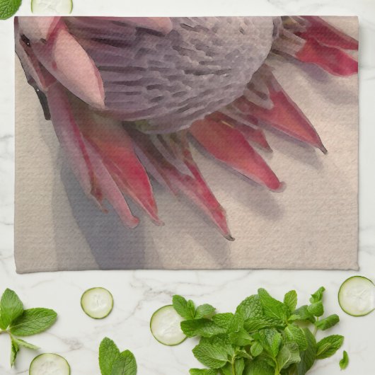 Waterverf Protea Dishcloth Theedoek (Gevouwen)