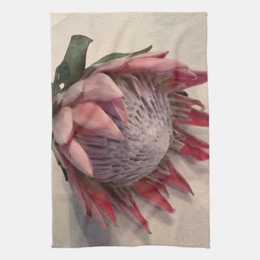 Waterverf Protea Dishcloth Theedoek (Verticaal)