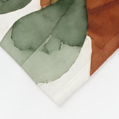 Waterverf Protea Eucalyptus Boeket Fleece Deken (Hoek)